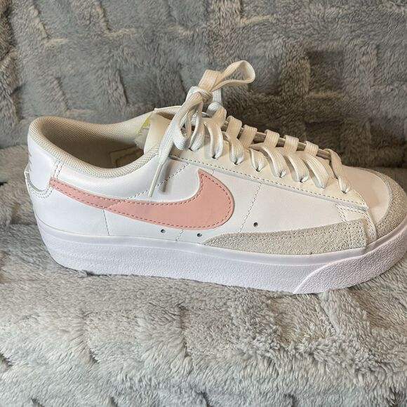 Nike Blazer Platform Low Sneaker Athletic White Pink Glaze Womens Size 7.5 - Picture 11 of 14